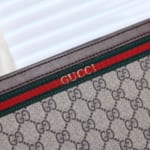 Ví nam Gucci siêu cấp cầm tay viền kẻ đỏ họa tiết logo