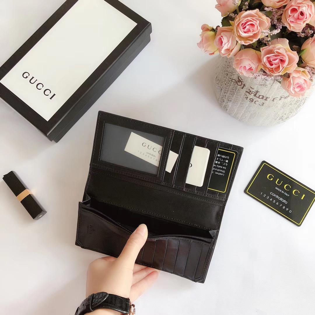 Ví nam Gucci siêu cấp dài da dập nổi họa tiết chữ G