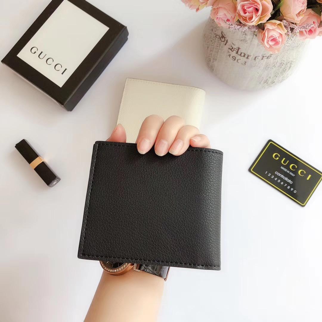 Ví nam Gucci siêu cấp ngắn họa tiết logo màu đen 