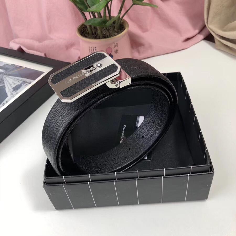 Thắt lưng nam Montblance siêu cấp mặt vuông họa tiết chữ 