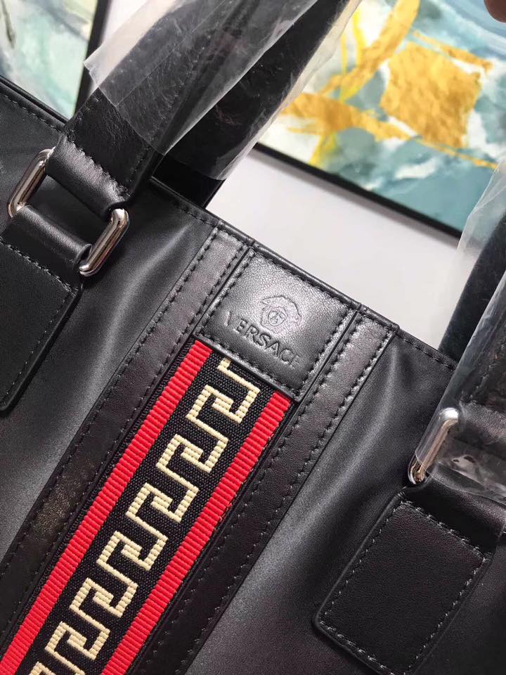 Túi xách nam Versace siêu cấp da nhăn họa tiết logo