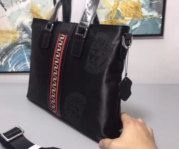 Túi xách nam Versace siêu cấp da nhăn họa tiết logo