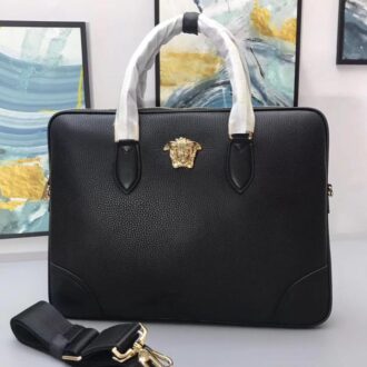 Túi xách nam Versace siêu cấp da nhăn họa tiết logo