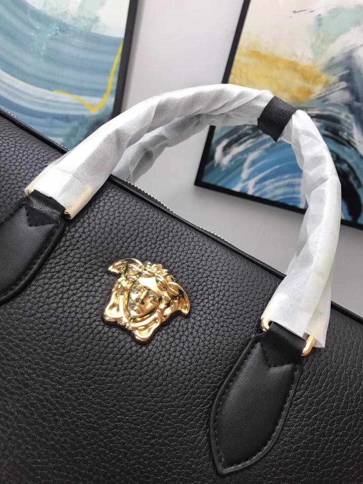 Túi xách nam Versace siêu cấp da nhăn họa tiết logo