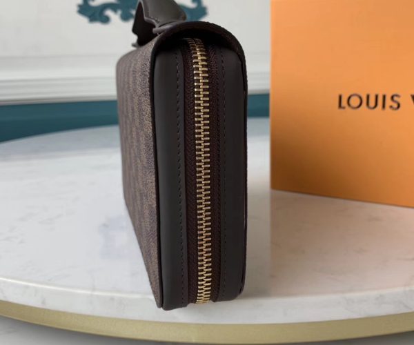 Ví nam Louis Vuitton siêu cấp cầm tay caro nâu