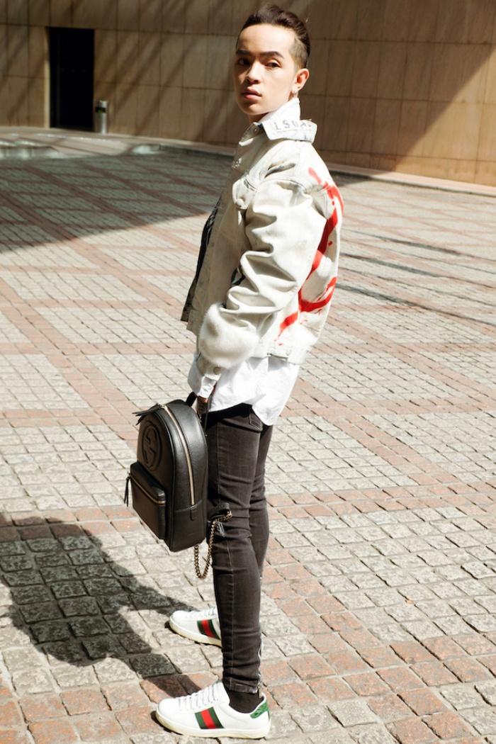 Phối giày Gucci nam với áo khoác