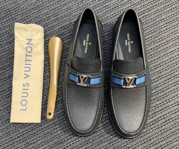Giày lười Louis Vuitton bản Like Au 1:1 màu ghi gllv86