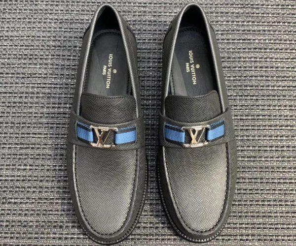 Giày lười Louis Vuitton bản Like Au 1:1 màu ghi gllv86
