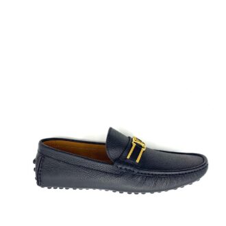 Giày lười Louis Vuitton siêu cấp họa tiết mặt vàng GLLV08