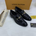 Giày lười Louis Vuitton like au đế cao da bóng GLLV14