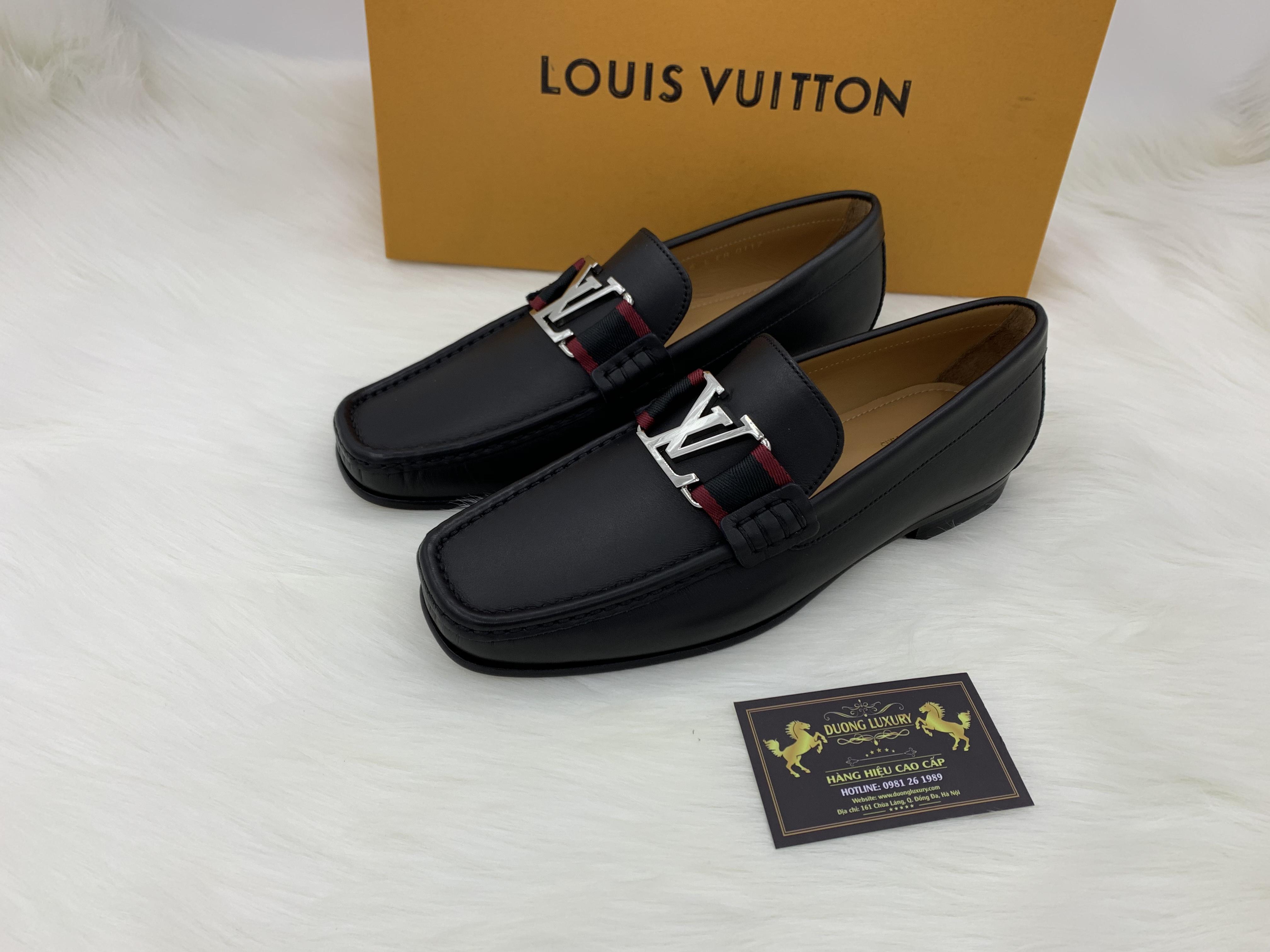 Giày lười Louis Vuitton like au đế cao tag đỏ GLLV11