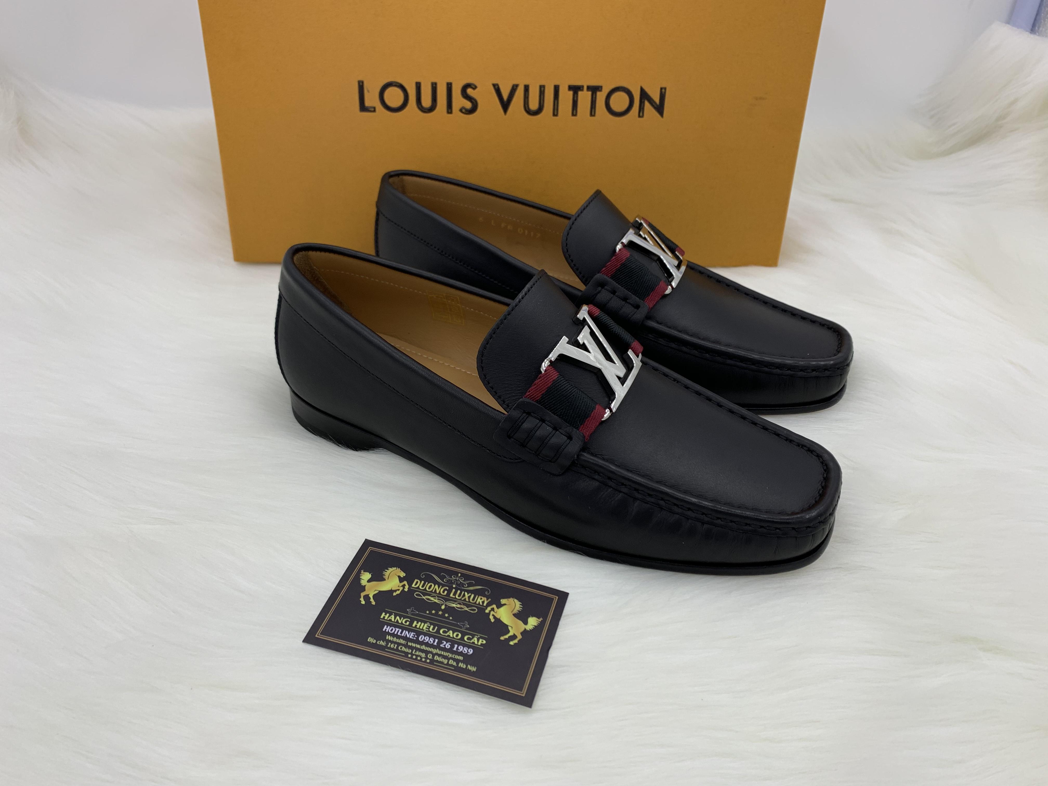 Giày lười Louis Vuitton like au đế cao tag đỏ GLLV11