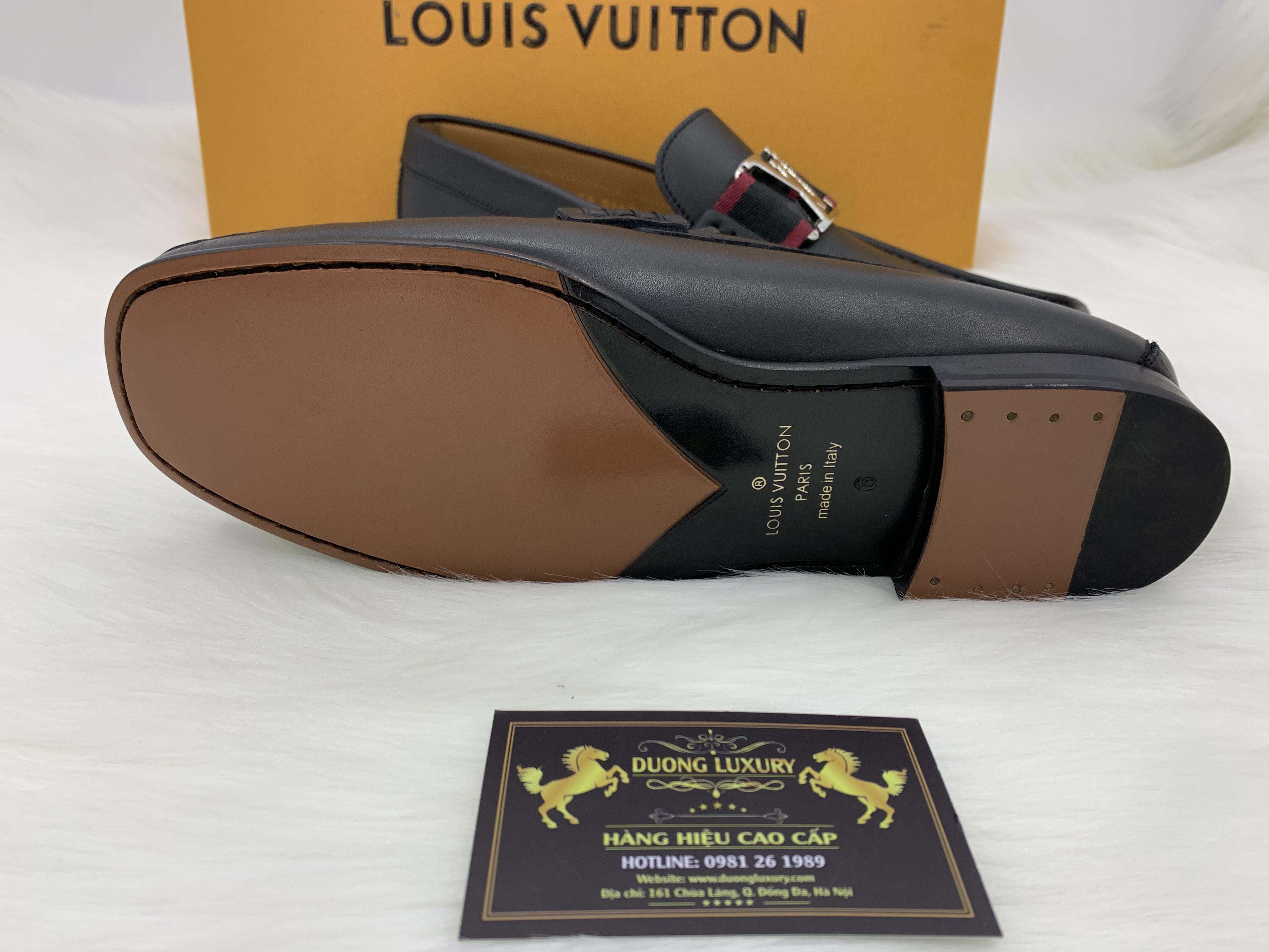 Giày lười Louis Vuitton like au đế cao tag đỏ GLLV11
