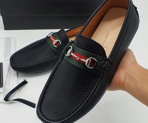 Giày lười Gucci bản siêu cấp họa tiết da nhăn GLGC01