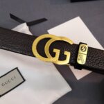 Thắt lưng nam Gucci khóa chữ G kép họa tiết da dập vân TLGC65