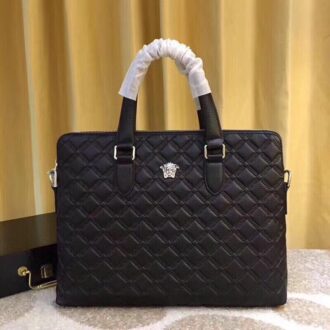 Túi xách nam Versace siêu cấp họa tiết da dập nổi màu đen TXVS03