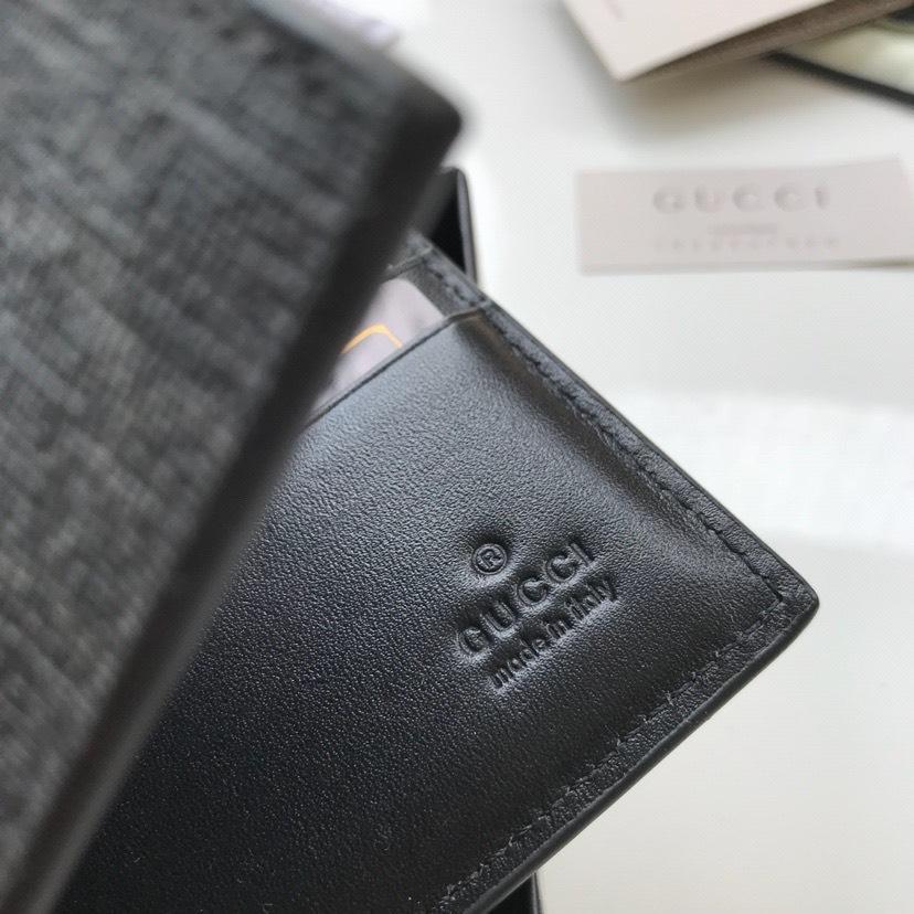 Ví nam Gucci siêu cấp bỏ túi họa tiết logo xanh viền kẻ đỏ VNG97