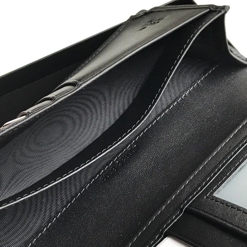 Ví nam Gucci siêu cấp gấp họa tiết dập logo viền kẻ đỏ VNG95