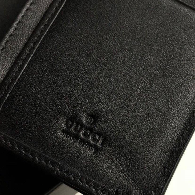 Ví nam Gucci siêu cấp gấp họa tiết dập logo viền kẻ đỏ VNG95