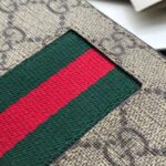 Ví nam Gucci siêu cấp gấp họa tiết logo viền kẻ đỏ VNG86