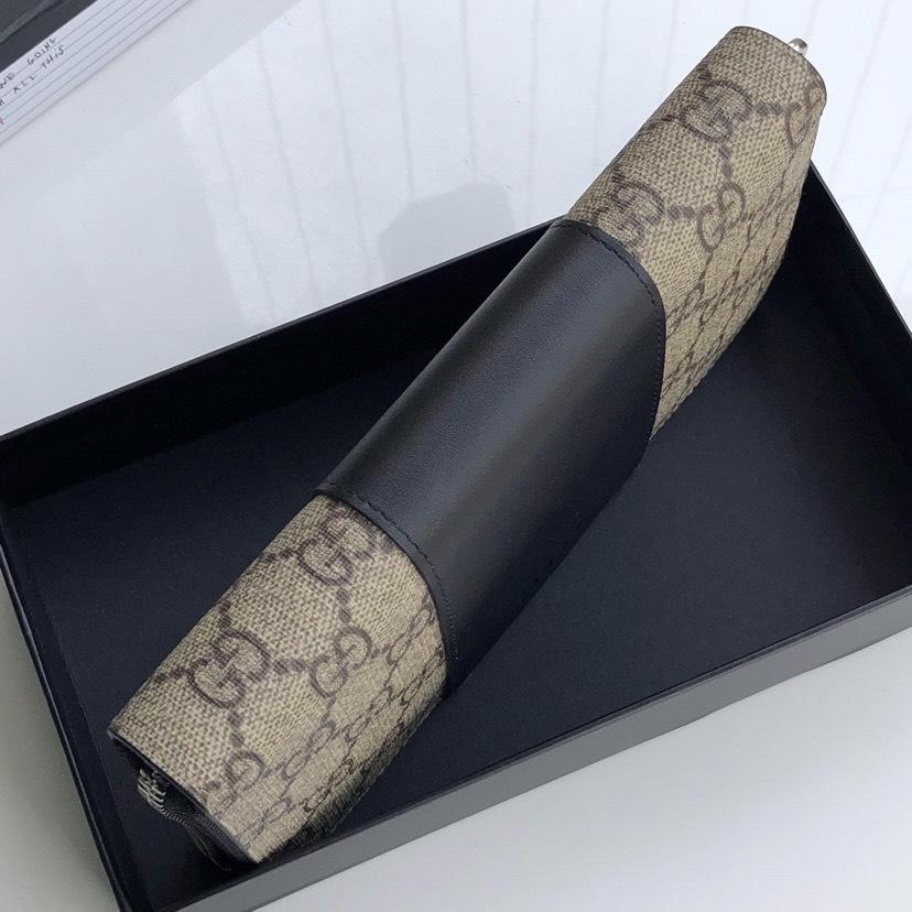 Ví nam Gucci siêu cấp khóa kéo họa tiết logo màu be VNG85