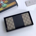 Ví nam Gucci siêu cấp khóa kéo họa tiết logo màu be VNG85