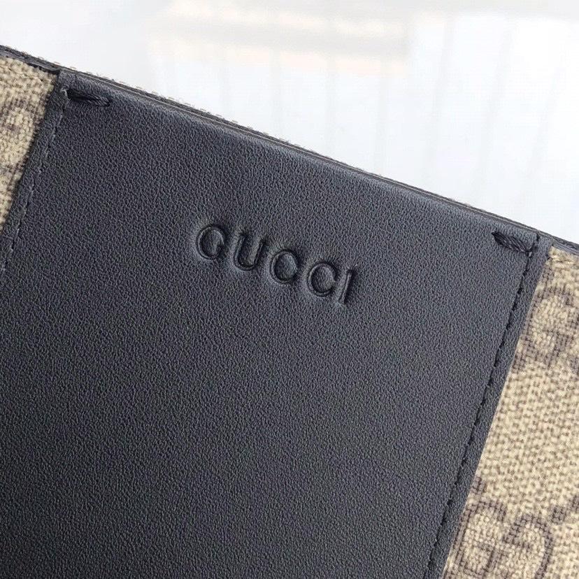 Ví nam Gucci siêu cấp khóa kéo họa tiết logo màu be VNG85