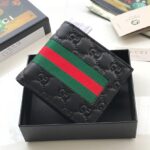 Ví nam Gucci siêu cấp họa tiết logo dập viền kẻ đỏ VNG87