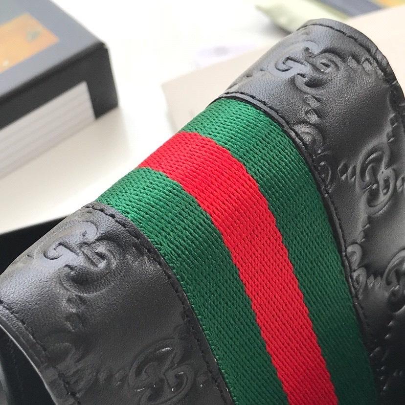Ví nam Gucci siêu cấp họa tiết logo dập viền kẻ đỏ VNG87