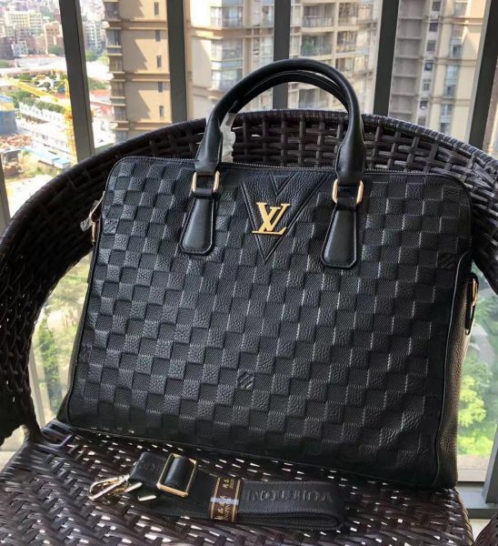 Túi xách nam Louis Vuitton siêu cấp da dập họa tiết kẻ ô TXLV16