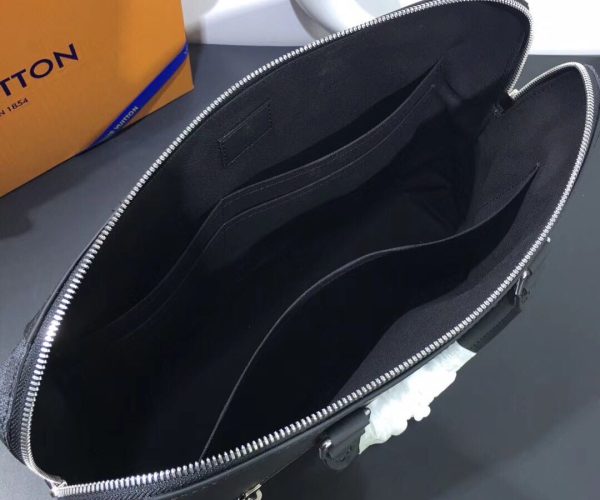 Túi xách nam Louis Vuitton họa tiết caro ghi đen TXLV17