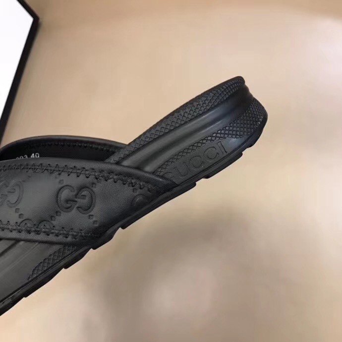 Dép nam Gucci siêu cấp quai chéo họa tiết logo DGC05