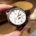 Đồng hồ Patek Philippe siêu cấp nam mặt tròn dây da họa tiết cá sấu DHP01