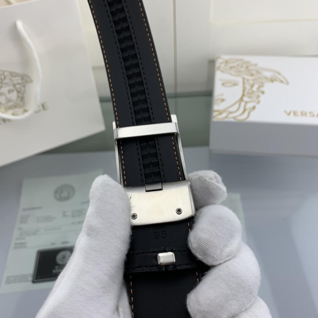 Thắt lưng nam Versace siêu cấp mặt vuông khóa tự động TLVS36