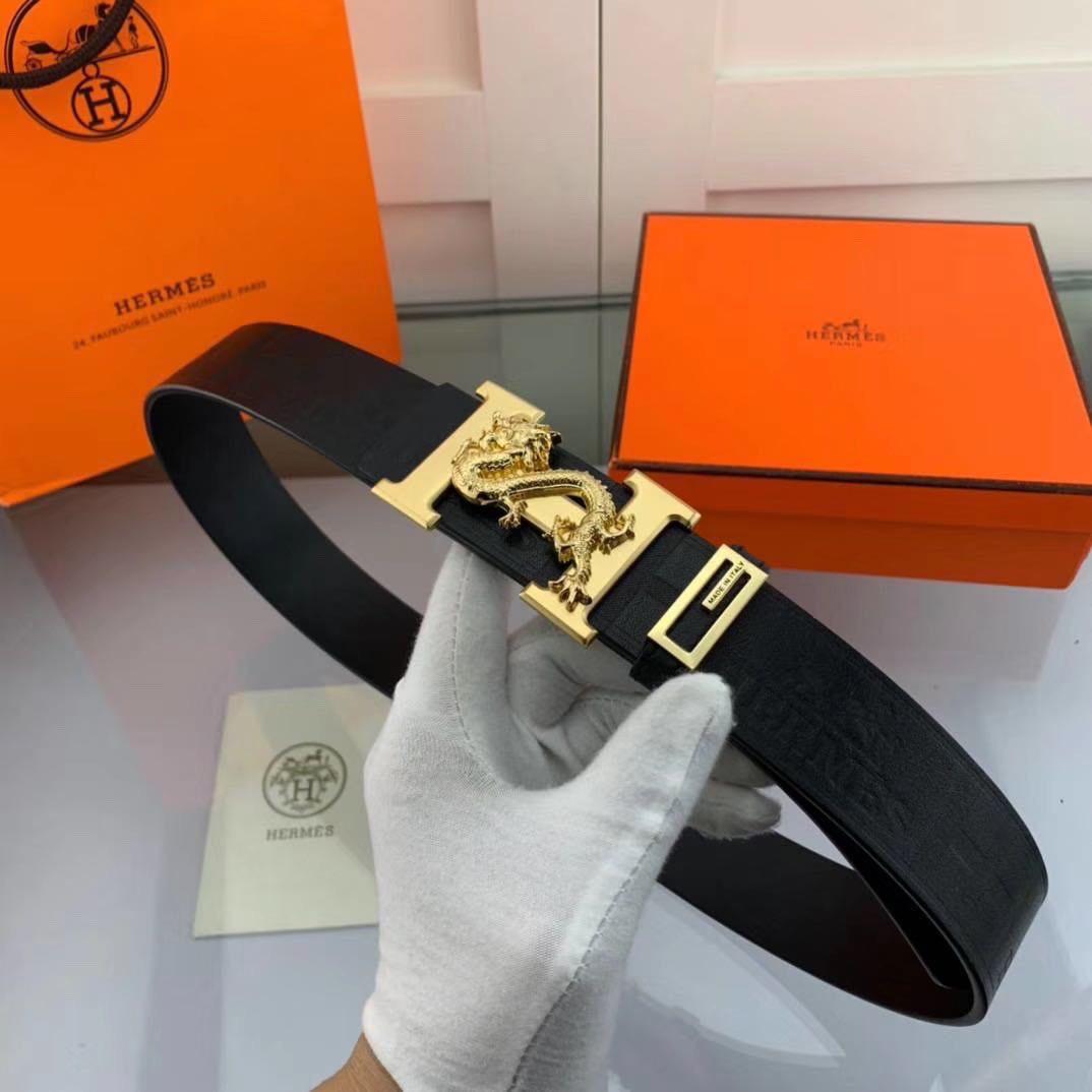 Thắt lưng nam Hermes siêu cấp họa tiết rồng TLH40