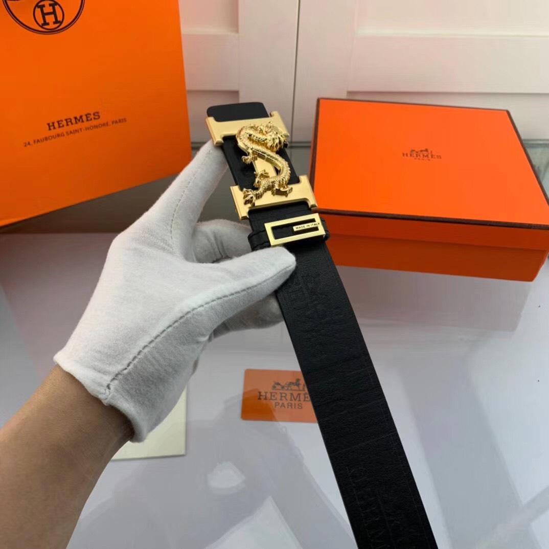 Thắt lưng nam Hermes siêu cấp họa tiết rồng TLH40