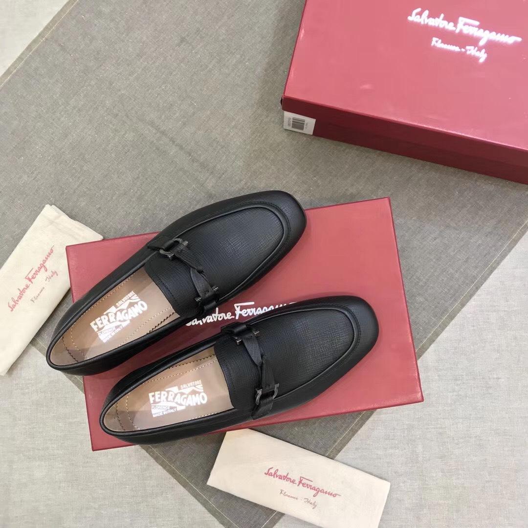 Giày lười Salvatore Ferragamo like au đế cao họa tiết nơ GLSF28