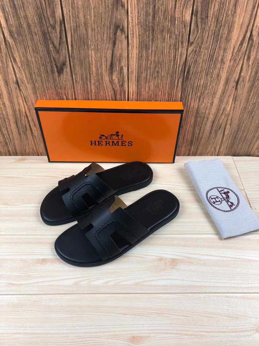 Dép Hermes nam bản siêu cấp họa tiết viền đan DNH25