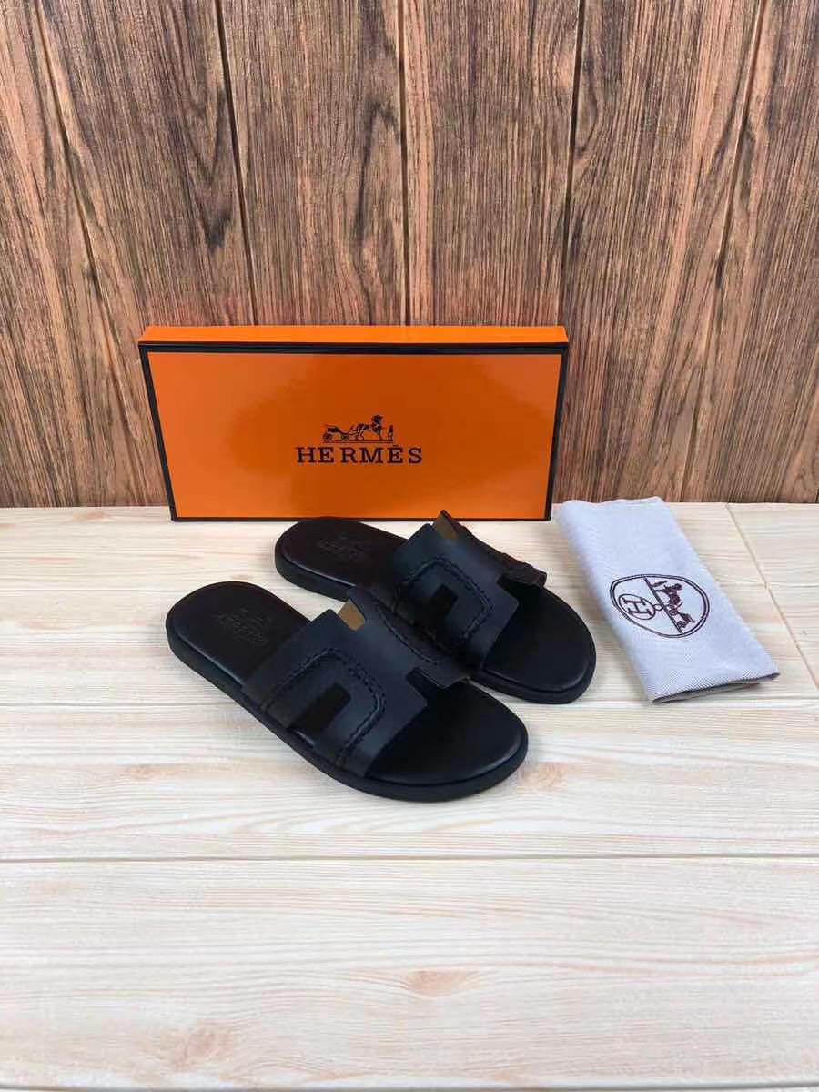 Dép Hermes nam bản siêu cấp họa tiết viền đan DNH25