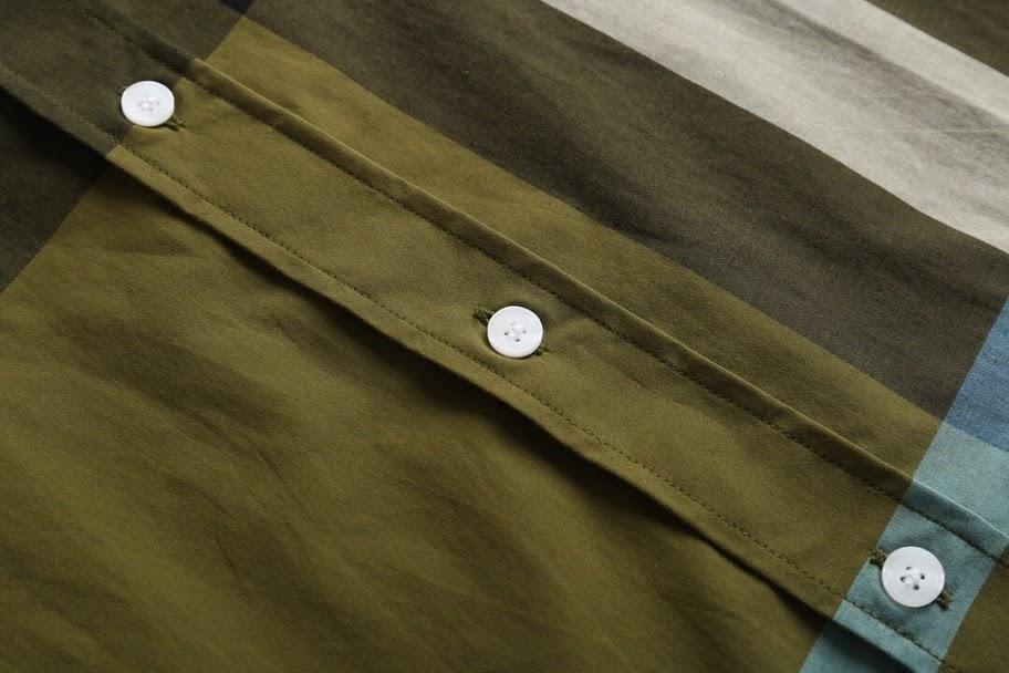 Áo sơ mi Burberry nam siêu cấp họa tiết màu xanh dương AOB08