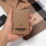 Áo sơ mi Burberry tay ngắn họa tiết kẻ đỏ