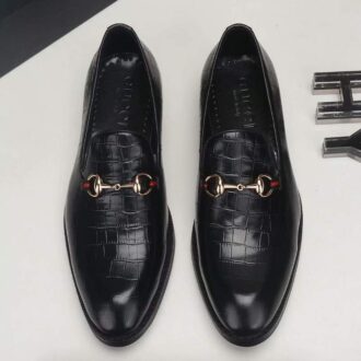 Giày lười Gucci siêu cấp đế cao họa tiết da rạn GLGC53