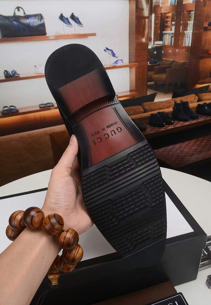 Giày lười Gucci siêu cấp đế cao họa tiết da rạn GLGC53