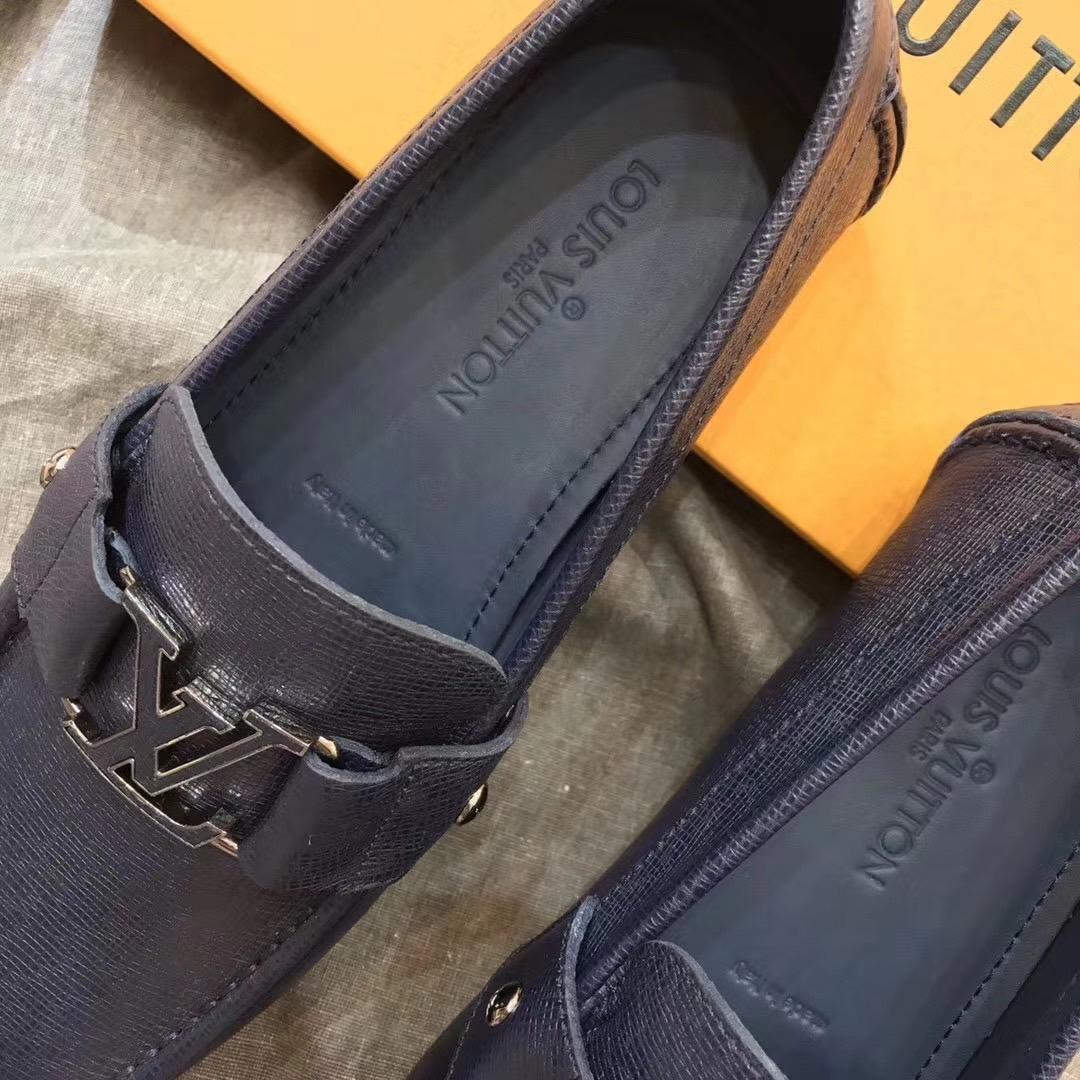 Giày lười Louis Vuitton like auth họa tiết da ráp GLLV104