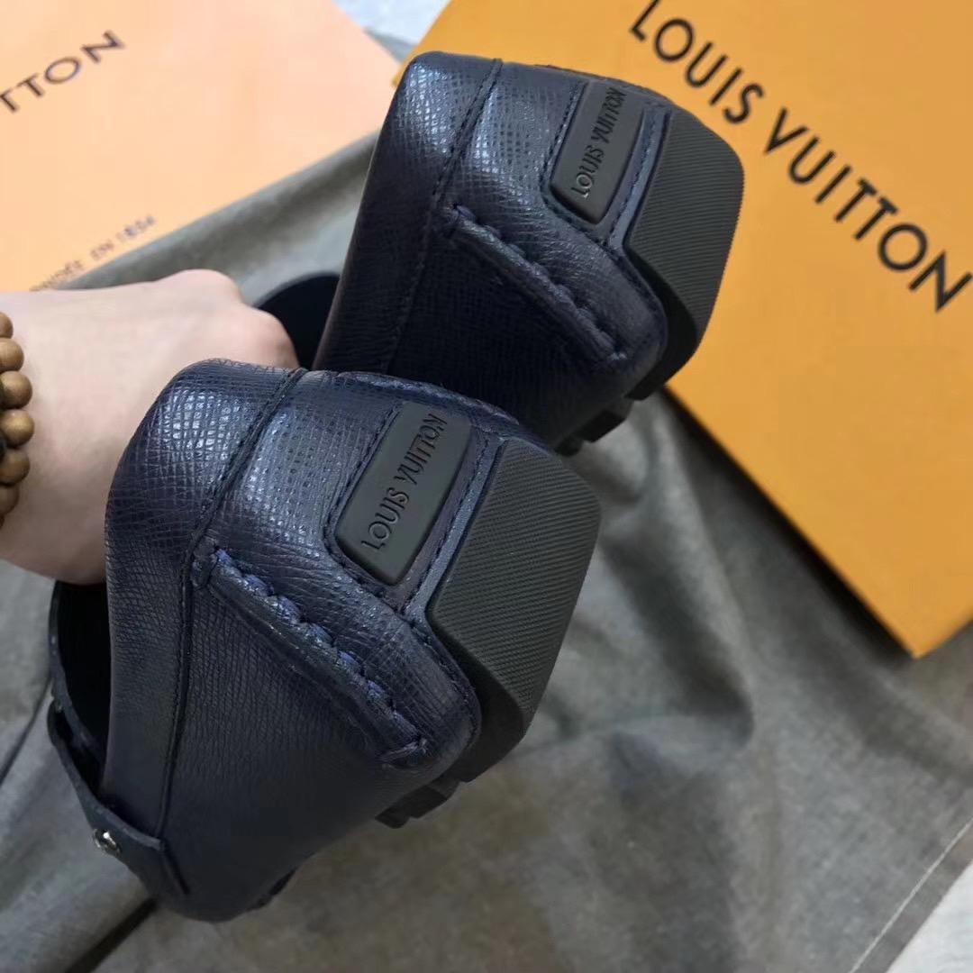 Giày lười Louis Vuitton like auth họa tiết da ráp GLLV104