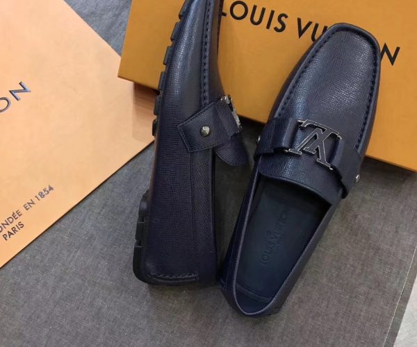 Giày lười Louis Vuitton like auth họa tiết da ráp GLLV104