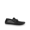 Giày lười Louis Vuitton da sần màu đen GLLV29