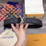 Thắt lưng nam Louis Vuitton Like Au họa tiết hoa xám TLLV50