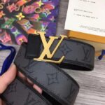 Thắt lưng nam Louis Vuitton Like Au họa tiết hoa xám TLLV50