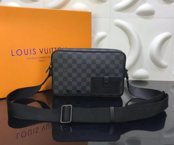 Túi đeo chéo Louis Vuitton like au họa tiết caro hình hộp TDCLV10